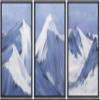SIGNWIN 3 Piece Framed Canvas Wall Art Mountain Covered with Snow Canvas Prints Home Artwork Decoration for Living Room,Bedroom - 16"x24"x3 Panels view 1