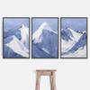 SIGNWIN 3 Piece Framed Canvas Wall Art Mountain Covered with Snow Canvas Prints Home Artwork Decoration for Living Room,Bedroom - 16"x24"x3 Panels view 2