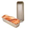 Beasea Long Loaf Pan, 12x4 Inch Rectangle Bread Loaf Pan Set of 2, Nonstick Bread Pans Carbon Steel Toast Pan Golden Cake Pan Loaf Baking Pans Bakeware for Oven Baking view 1
