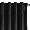 Drapifytex Set of 2 Solid Velvet Room Darkening Curtains Back Tab Rod Pocket Black 50W x 63L Inch view 2