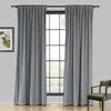 Drapifytex Set of 2 Solid Velvet Room Darkening Curtains Back Tab Rod Pocket Natural Gray 50W x 63L Inch view 1