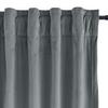 Drapifytex Set of 2 Solid Velvet Room Darkening Curtains Back Tab Rod Pocket Natural Gray 50W x 63L Inch view 2