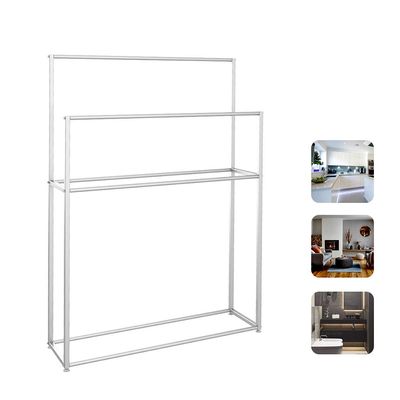 Bathroom Towel Drying Rack Freestanding, Modern Stainless Steel Hand Towel Holder with 4 Bars, Space Saving Hand Towel Rail Stand for Indoor, Outdoor,White,85 x 20 x 110cm