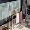 Bathroom Towel Drying Rack Freestanding, Modern Stainless Steel Hand Towel Holder with 4 Bars, Space Saving Hand Towel Rail Stand for Indoor, Outdoor,White,85 x 20 x 110cm view 2