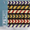 OERJU 72x84inch Colorful Stripe Shower Curtain Arrows Short Slash Horizontal Streak Modern Exaggeration Art Waterproof Bathroom Polyester Shower Curtain for Bathtub Showers Durable with Hooks view 2