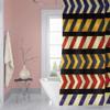 OERJU 72x84inch Colorful Stripe Shower Curtain Arrows Short Slash Horizontal Streak Modern Exaggeration Art Waterproof Bathroom Polyester Shower Curtain for Bathtub Showers Durable with Hooks view 4