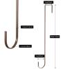 Hotop 15 Inch 6 Pcs Wreath Hangers for Front Door Over The Door Hanger Hooks Steel Wreath Doors Hangers Clothes Towel Hooks Holder for Christmas Halloween Front Decorations Welcome Sign(Bronzed) view 2
