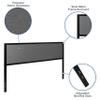 BizChair King Size Upholstered Metal Panel Headboard in Dark Gray Fabric view 4