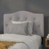 BizChair Arched Button Tufted Twin Size Headboard in Light Gray Fabric view 1