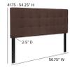 BizChair Quilted Tufted Full Size Headboard in Dark Brown Fabric view 2