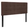 BizChair Quilted Tufted Full Size Headboard in Dark Brown Fabric view 3