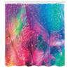 Ambesonne Floral Shower Curtain, Rainbow Like Bohemian Psychedelic Floral Contrast Toned Vivid Motif Nature Art, Cloth Fabric Bathroom Decor Set with Hooks, 69" W x 70" L, Indigo Dark Pink Green view 2