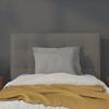 BizChair Button Tufted Upholstered Twin Size Headboard in Gray Vinyl view 4