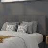 BizChair Quilted Tufted Upholstered Full Size Headboard in Dark Gray Fabric view 1