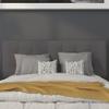 BizChair Quilted Tufted Upholstered Full Size Headboard in Dark Gray Fabric view 4