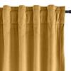 Drapifytex Set of 2 Solid Velvet Room Darkening Curtains Back Tab Rod Pocket Yellow 50W x 63L Inch view 2