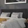 BizChair King Size Upholstered Metal Panel Headboard in Tufted Black Fabric view 1