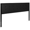 BizChair King Size Upholstered Metal Panel Headboard in Tufted Black Fabric view 3