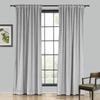 Drapifytex Set of 2 Solid Velvet Room Darkening Curtains Back Tab Rod Pocket Silver Gray 50W x 63L Inch view 1