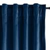 Drapifytex Set of 2 Solid Velvet Room Darkening Curtains Back Tab Rod Pocket Dark Blue 50W x 63L Inch view 2