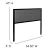 BizChair Full Size Upholstered Metal Panel Headboard in Tufted Dark Gray Fabric view 2