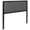 BizChair Full Size Upholstered Metal Panel Headboard in Tufted Dark Gray Fabric view 3