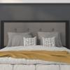 BizChair Full Size Upholstered Metal Panel Headboard in Tufted Dark Gray Fabric view 4