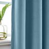 Drapifytex Set of 2 Solid Velvet Room Darkening Curtains Back Tab Rod Pocket Sky Blue 50W x 63L Inch view 4