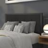 BizChair Full Size Upholstered Metal Panel Headboard in Tufted Black Fabric view 1