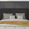 BizChair Full Size Upholstered Metal Panel Headboard in Tufted Black Fabric view 4