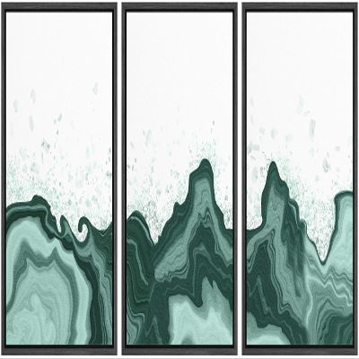 SIGNWIN 3 Piece Framed Canvas Wall Art Abstract Watercolor Painting Canvas Prints Home Artwork Decoration for Living Room,Bedroom - 16"x24"x3 Panels