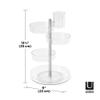 Umbra Pirouette Cosmetic Organizer, Large Capacity Makeup Storage with Adjustable Compartments, Clear/Nickel view 3