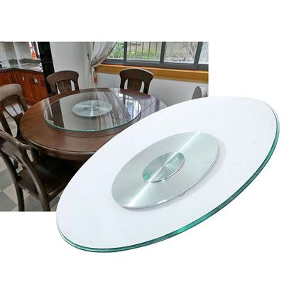 20inch-47inch Lazy Susan Turntable with Aluminum Alloy Bearing, Large tempered glass rotating Tray for Kitchen dining table, Smooth/Silent/Durable