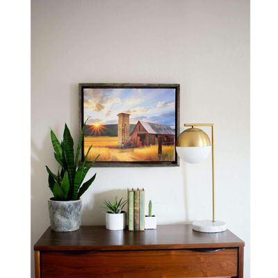 BarnwoodUSA | Rustic Barnwood Canvas Frame | For Oil Paintings & Wall Art | Natural Weathered Gray | 18" x 24"