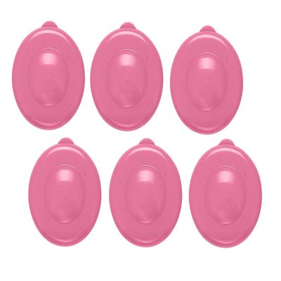 AquaNation Dew Cap Replacement - Pack of 6 Fit 55mm Snap On Crown Top 3 & 5 Gallon Water Bottles Jug Snug & Tight Leak Proof BPA-Free Jug Lids (Quantity of 6) (Pink)