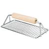 AME D'ESSENCE (6-PCS) Bacon Press Chrome Plated Wire Light Weight Medium Size 8 x 4 w/Wooden Handle view 1