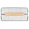 AME D'ESSENCE (6-PCS) Bacon Press Chrome Plated Wire Light Weight Medium Size 8 x 4 w/Wooden Handle view 2