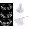 3 Clear Glass Bowls, 6 in. 1 Betty Crocker Plastic Measuring Cup, 16 oz. & Cooking Concepts White Plastic Measuring Cup & Spoon Sets view 1