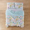 homthreads by Levtex Home - Beach Days Quilt Set - Queen Quilt (88x92in.) + Two Standard Pillow Shams (26x20in.) - Coastal Beach - Teal Blue Yellow Green Brown Pink - Reversible - Cotton Fabric view 4