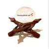 NESSASTORES - Carved Tripod Wood Stand Holder 4" #JC-045 (100 pcs) view 2