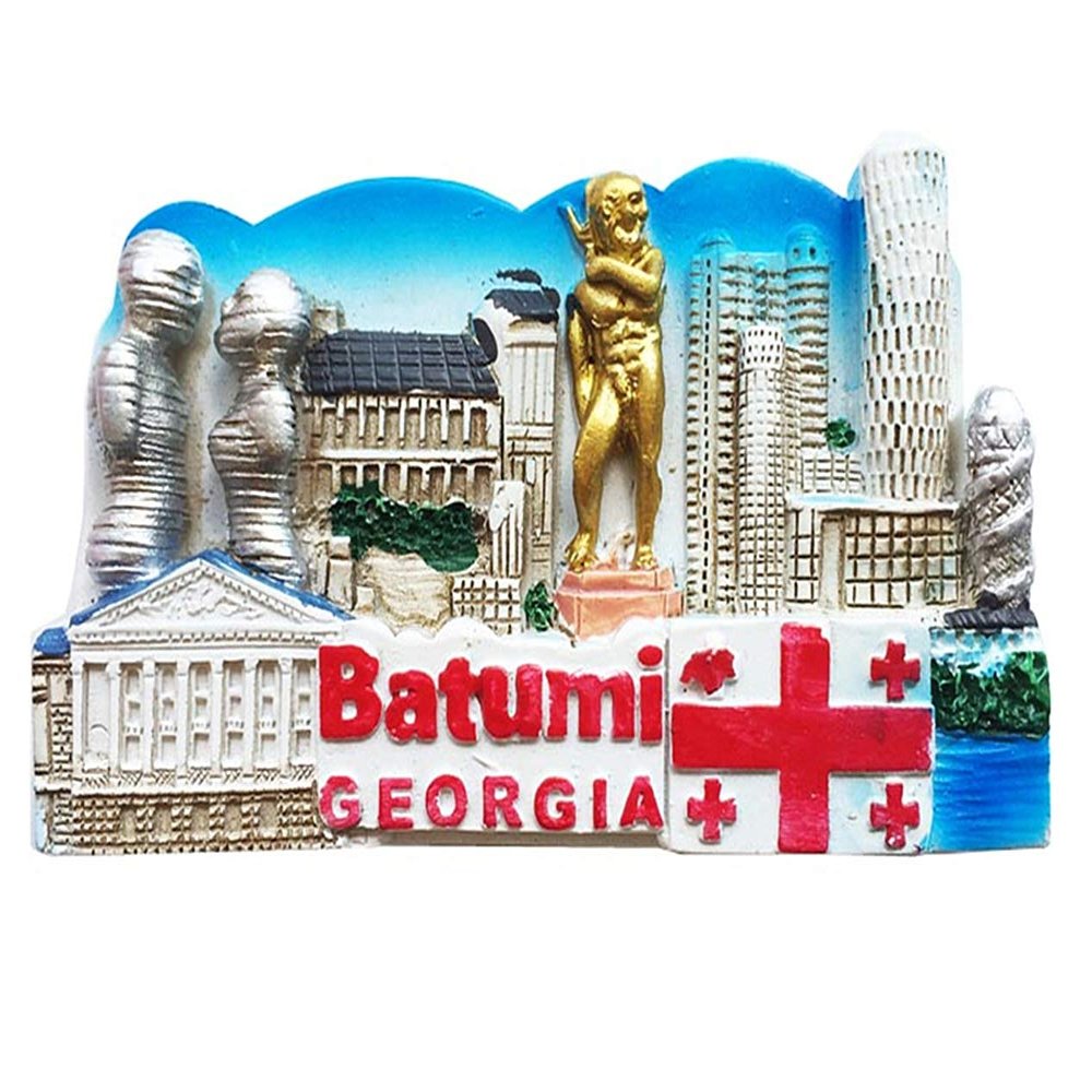 3D Batumi Georgia Fridge Magnet Souvenir Gift Home Kitchen Refrigerator Decoration Magnetic Sticker Collection