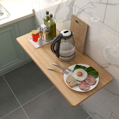 Wall-Mounted Table Wall Desk, Drop-Leaf Computer Table, Folding Heavy Duty Shelf Bracket Bench Table, Kitchen Dining Desk, for Office/Laundry Room