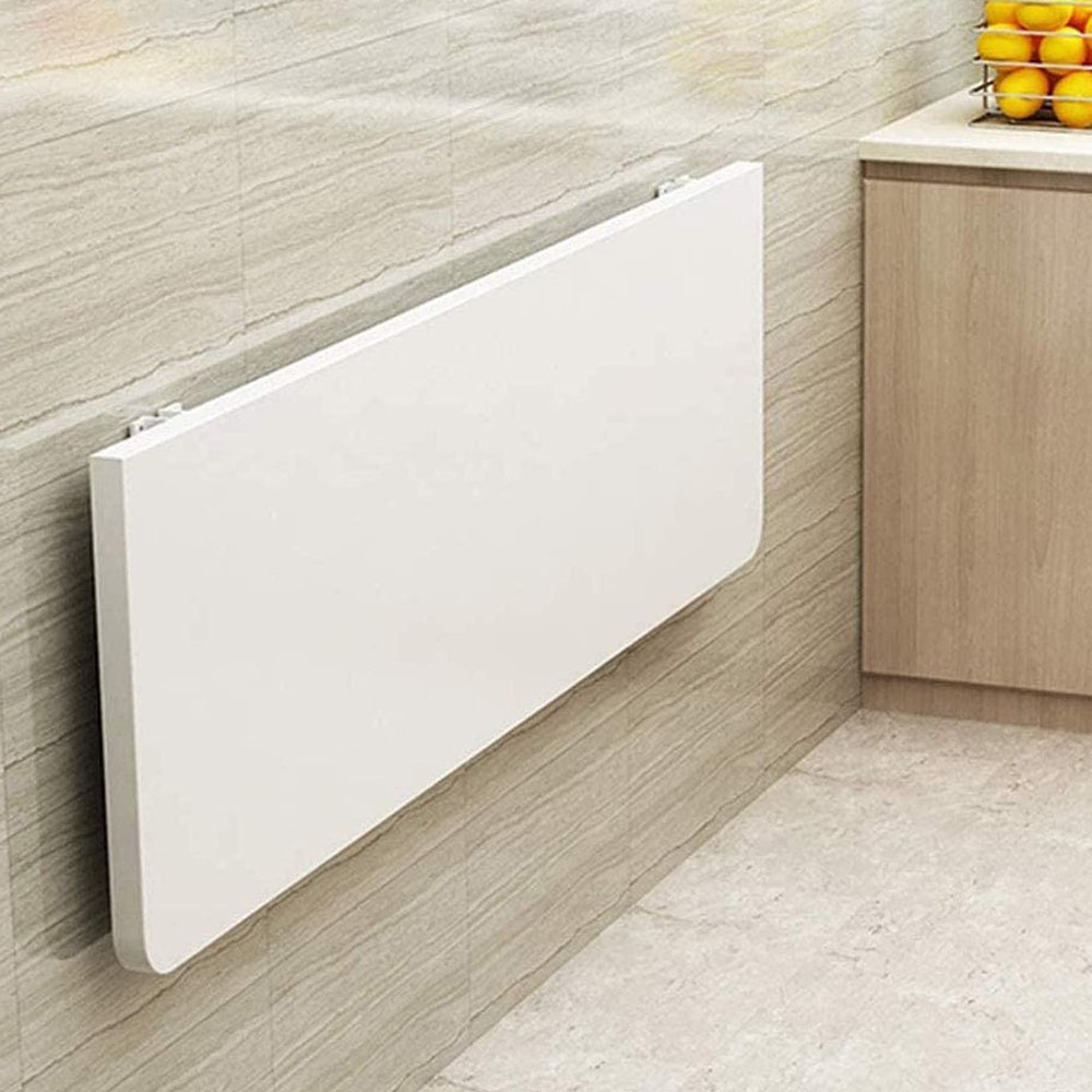 Wall-Mounted Table Wall Desk, Drop-Leaf Computer Table, Folding Heavy Duty Shelf Bracket Bench Table, Kitchen Dining Desk, for Office/Laundry Room