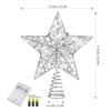 Christmas Tree Topper Star Christmas Decorations Lighted Wire Xmas Tree Star 12 Inch Silver view 4