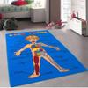 champion rugs Kids Area Rug. Body Parts. Science. Anatomy. Educational. Non-Slip Gel Back. Carpet (8 Feet X 10 Feet) view 1