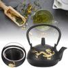 0.3L Cast Iron Tea Kettle with Infuser, Mini Japanese Style Gold Dragon Tea Kettle for Loose Tea and Home Decor view 4
