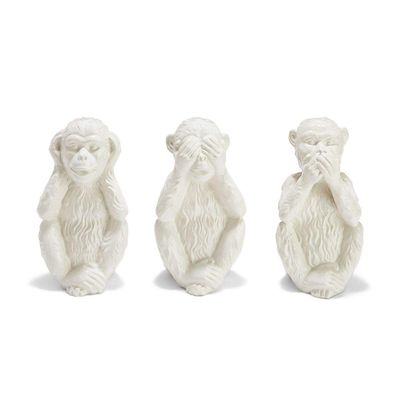 Two's Company Set of 3 Hear No Evil, See No Evil, Speak No Evil Monkeys