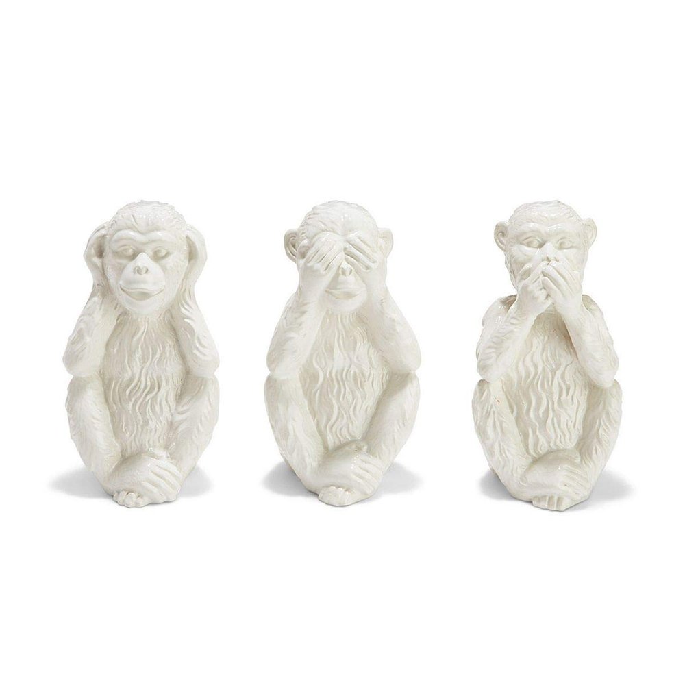 Two's Company Set of 3 Hear No Evil, See No Evil, Speak No Evil Monkeys