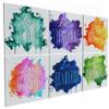6X Motivational canvas, wall art for bedroom and office, inspirational colorful canvas poster, motivational poster set, decor bundle for home, wall pictures for living room (6x - 12 X 12 in) view 1