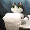 Ebros Gift Darling Black and White Tuxedo Feline Kitten Cat Hand Towel and Toilet Paper Holder Set Wall Hanging Figurine Vanity Powder Room Bathroom Cats Accent Decor view 4